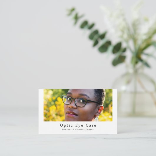 Vrouw Model, Opticien, Technical Practitioner Visitekaartje (Staand voorkant)