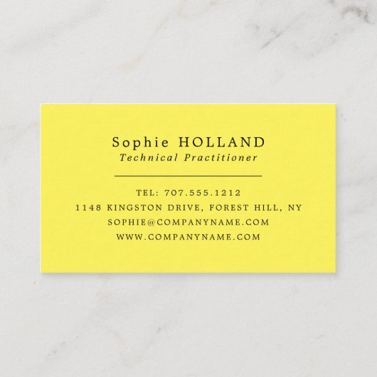 Vrouw Model, Opticien, Technical Practitioner Visitekaartje (Achterkant)