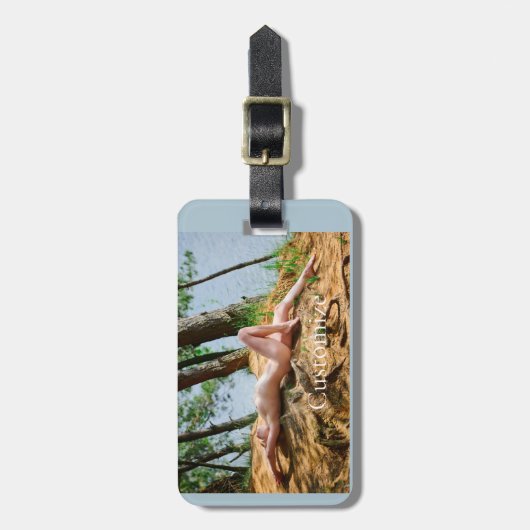 Vrouw Model Zonnebaden Thunder_Cove Bagagelabel (Voorkant verticaal)