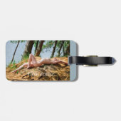 Vrouw Model Zonnebaden Thunder_Cove Bagagelabel (Achterkant horizontaal)