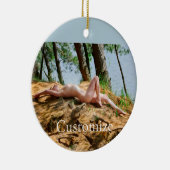 Vrouw Model Zonnebaden Thunder_Cove Keramisch Ornament (Rechts)