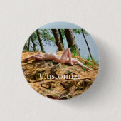 Vrouw Model Zonnebaden Thunder_Cove Ronde Button 3,2 Cm (Voorkant)