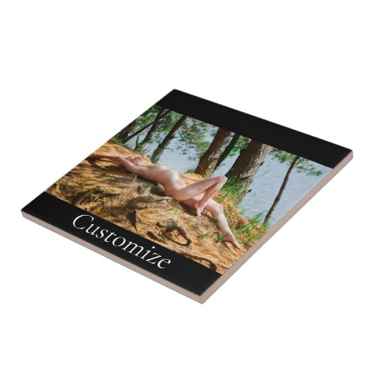 Vrouw Model Zonnebaden Thunder_Cove Tegeltje (Zijkant)