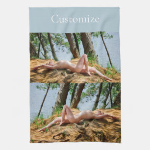 Vrouw Model Zonnebaden Thunder_Cove Theedoek