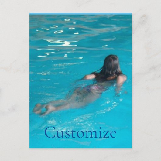 Vrouw model zwemmen Thunder_Cove Briefkaart (Voorkant)