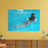 Vrouw model zwemmen Thunder_Cove Canvas Afdruk (Insitu (Woonkamer))