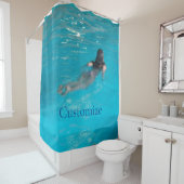 Vrouw model zwemmen Thunder_Cove Douchegordijn (In situ)