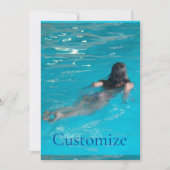 Vrouw model zwemmen Thunder_Cove Kaart (Voorkant)