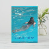 Vrouw model zwemmen Thunder_Cove Kaart (Staand voorkant)