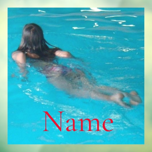 Vrouw model zwemmen Thunder_Cove Raamsticker (Vel 3)