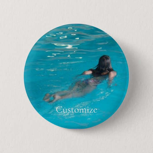 Vrouw model zwemmen Thunder_Cove Ronde Button 5,7 Cm (Voorkant)