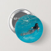 Vrouw model zwemmen Thunder_Cove Ronde Button 5,7 Cm (Voorkant /achterkant)