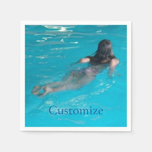 Vrouw model zwemmen Thunder_Cove Servet (Voorkant)