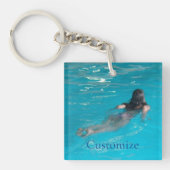 Vrouw model zwemmen Thunder_Cove Sleutelhanger (voorkant)