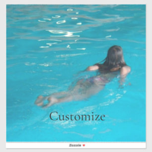 Vrouw model zwemmen Thunder_Cove Sticker