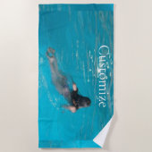 Vrouw model zwemmen Thunder_Cove Strandlaken (Voorkant)