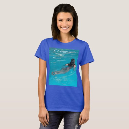 Vrouw model zwemmen Thunder_Cove T-shirt (Voorkant volledig)