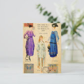  vrouw Modelleren van de modes van Parijs Briefkaart (Staand voorkant)