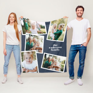 Vrouw modern multi-fotofamiliehome decor cadeau fleece deken