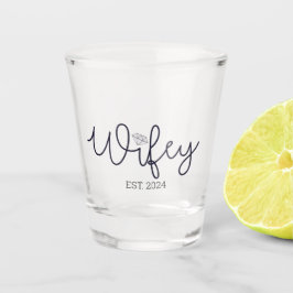 Vrouw Moderne Typografie Echtgenote Mevrouw Huweli Shot Glas