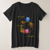  vrouw modieus grote maat t-shirt (Design voorkant)