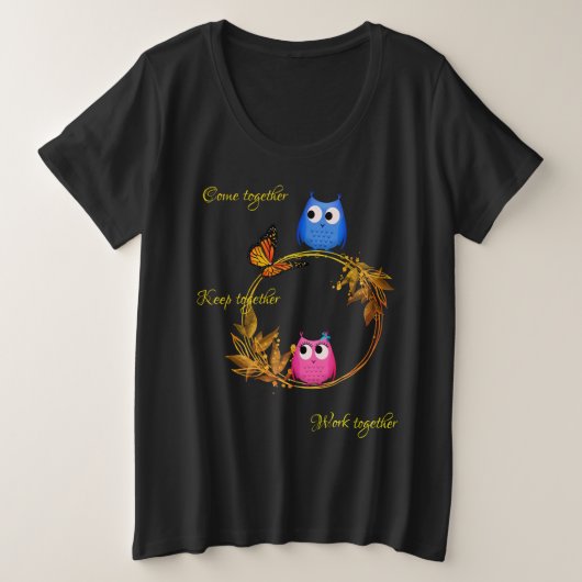 vrouw modieus grote maat t-shirt (Design voorkant)