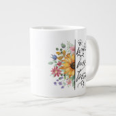 Vrouw Moeder Baas Badass Funny Zonnebloem Moederda Grote Koffiekop (Voorkant rechts)