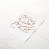 Vrouw Moeder Baas Kalligrafie Moederdag Roos Goud Folie Uitnodiging (Gedraaid)