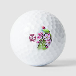 Vrouw Moeder Baas, Roze Bloemen Golfballen