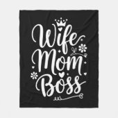 Vrouw Moeder Baas Schattig Moederdag Geschenk Fleece Deken (Voorkant)