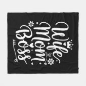 Vrouw Moeder Baas Schattig Moederdag Geschenk Fleece Deken (Voorkant (Horizontaal))