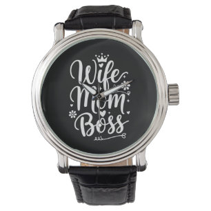 Vrouw Moeder Baas Schattig Moederdag Geschenk Horloge