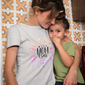 Vrouw moeder baas waterkleur moederdag t-shirt