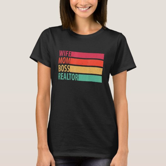 Vrouw Moeder Boss Realtor Vrouwen T-shirt (Voorkant)