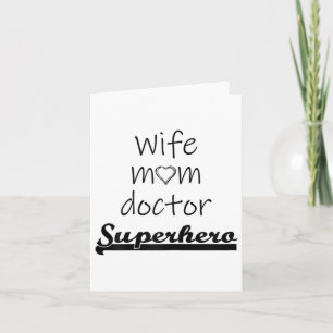 Vrouw Moeder Doctor Superheld Outfit Schattigee Mo Kaart
