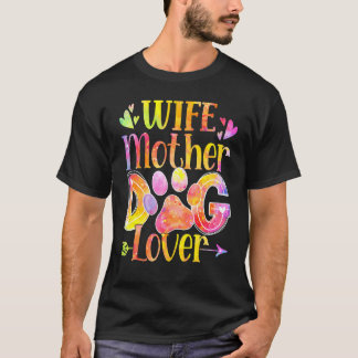 Vrouw Moeder Hond Hond Mam Tie Dye Moederdag T-shirt