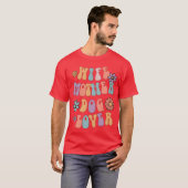 Vrouw Moeder Hondenliefhebber Retro Hond Moeder Ho T-shirt (Voorkant volledig)