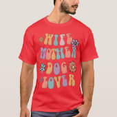 Vrouw Moeder Hondenliefhebber Retro Hond Moeder Ho T-shirt (Voorkant)