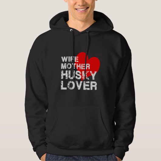 Vrouw Moeder Husky Hoodie (Voorkant)
