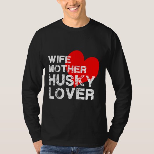 Vrouw Moeder Husky T-shirt (Voorkant)