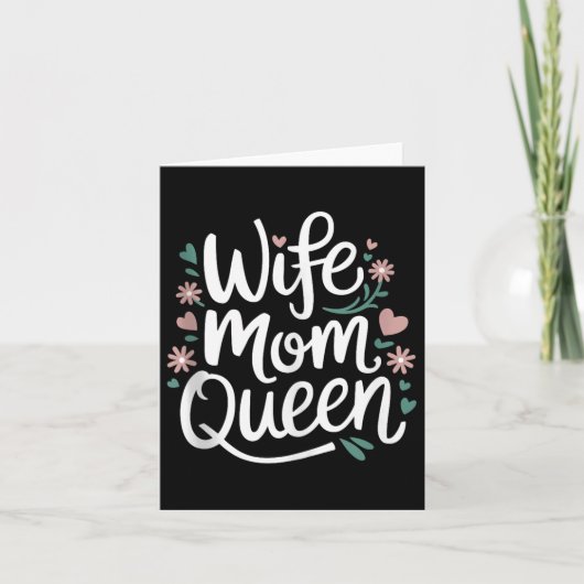 Vrouw Moeder Koningin Grappige Moederdag Tanktop Kaart (Voorkant)