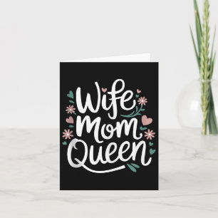 Vrouw Moeder Koningin Grappige Moederdag Tanktop Kaart