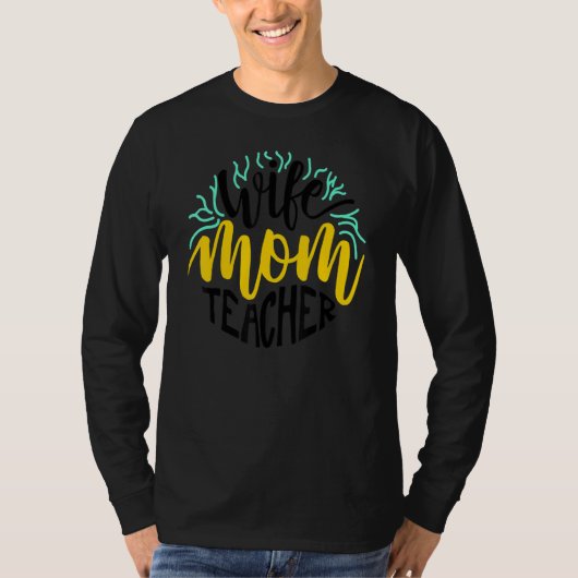 Vrouw Moeder Leraar  Dag van de Leraar T-shirt (Voorkant)