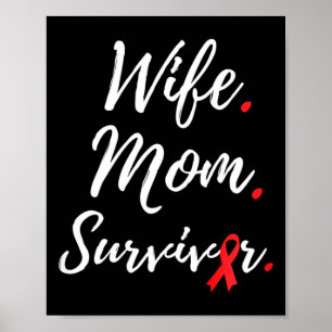 Vrouw Moeder Overlevende Bloedkanker Bewustzijn Poster