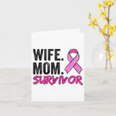 Vrouw Moeder Overlevende Kleding Borstkanker Aware Kaart (Gele Bloem)