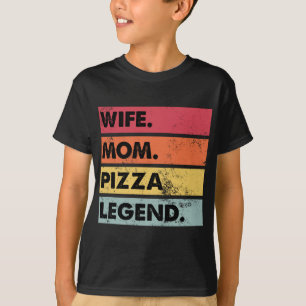 Vrouw Moeder Pizza Legend Grappige Pizza Lover Moe T-shirt
