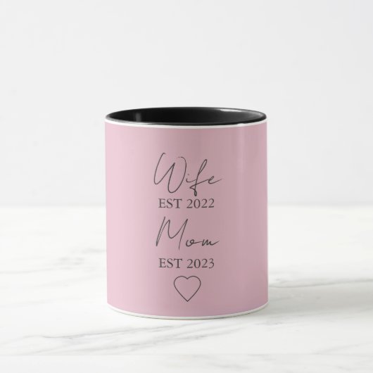Vrouw & Moeder Sinds – Minimalistisch Valentijnsca Mok (Midden)
