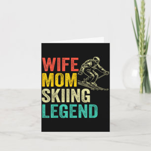 Vrouw moeder skilegenda vintage Moederdag grappig Kaart