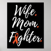 Vrouw Moeder Strijder RSD CRPS Bewustzijn Poster (Voorkant)