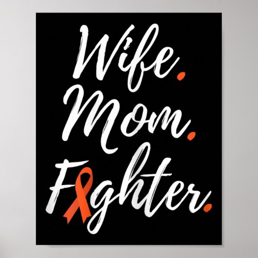 Vrouw Moeder Strijder RSD CRPS Bewustzijn Poster (Voorkant)